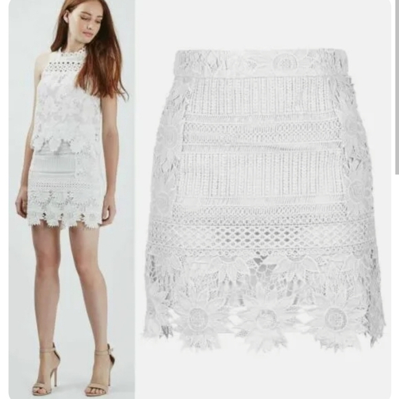 TOPSHOP Cutwork Lace Skirt - Picture 1 of 11